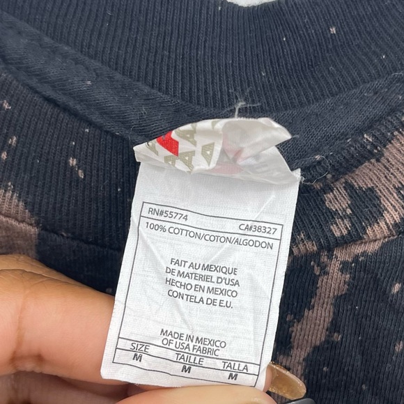 Rascal Flats Unstoppable Tour Reverse Dyed Bleach Splatter Graphic Tee Sz M - Picture 3 of 6